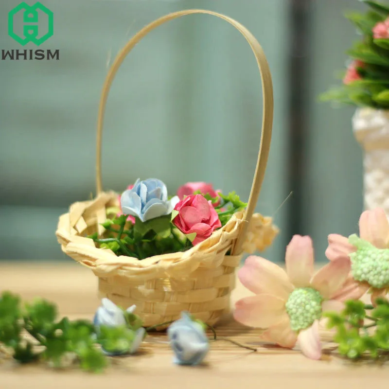 WHISM стая корзина плетеные искусственные цветочные корзины соломенные Ротанговые