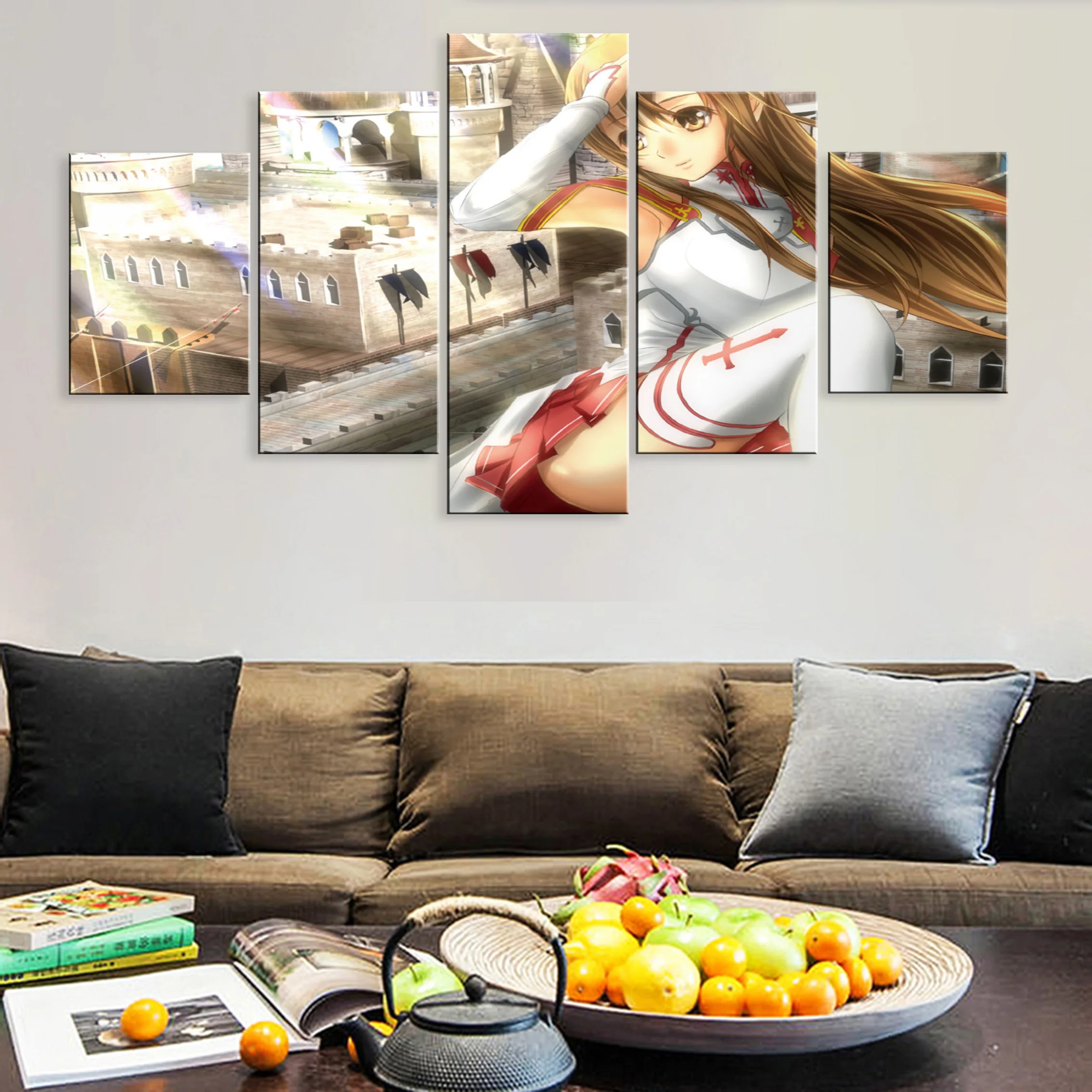 

Room Hd Home Decoration Pictures 5 Pieces Poster Canvas Paintings Wall Decor Anime Sword Art Online Asuna