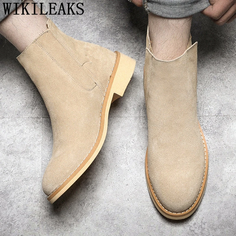 Ботинки Челси Мужская зимняя обувь мужские черные зимние ботинки официальная