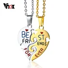Женское Ожерелье из нержавеющей стали с гравировкой лучший друг навсегда