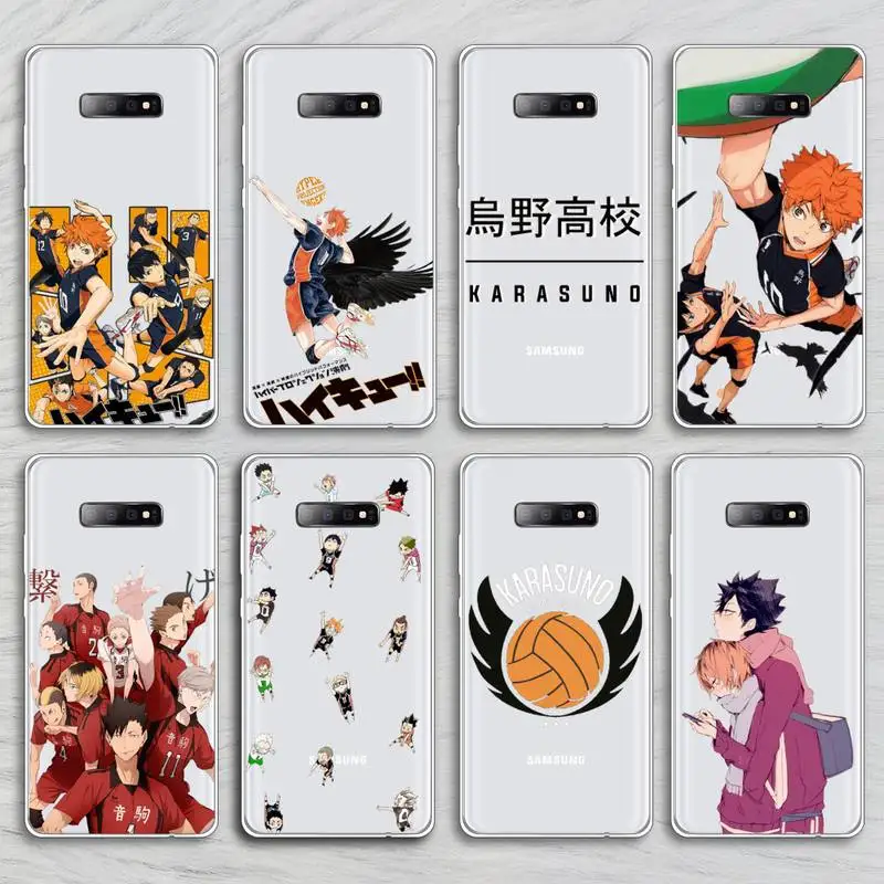 

haikyuu volleyball anime boy Phone Case Transparent for Samsung A71 S9 10 20 HUAWEI p30 40 honor 10i 8x xiaomi note 8 Pro 10t 11