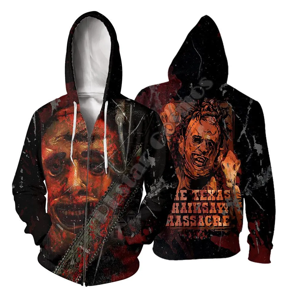 Leatherface пуловер спортивный костюм модный Crewneck для мужчин и женщин 3D печатные