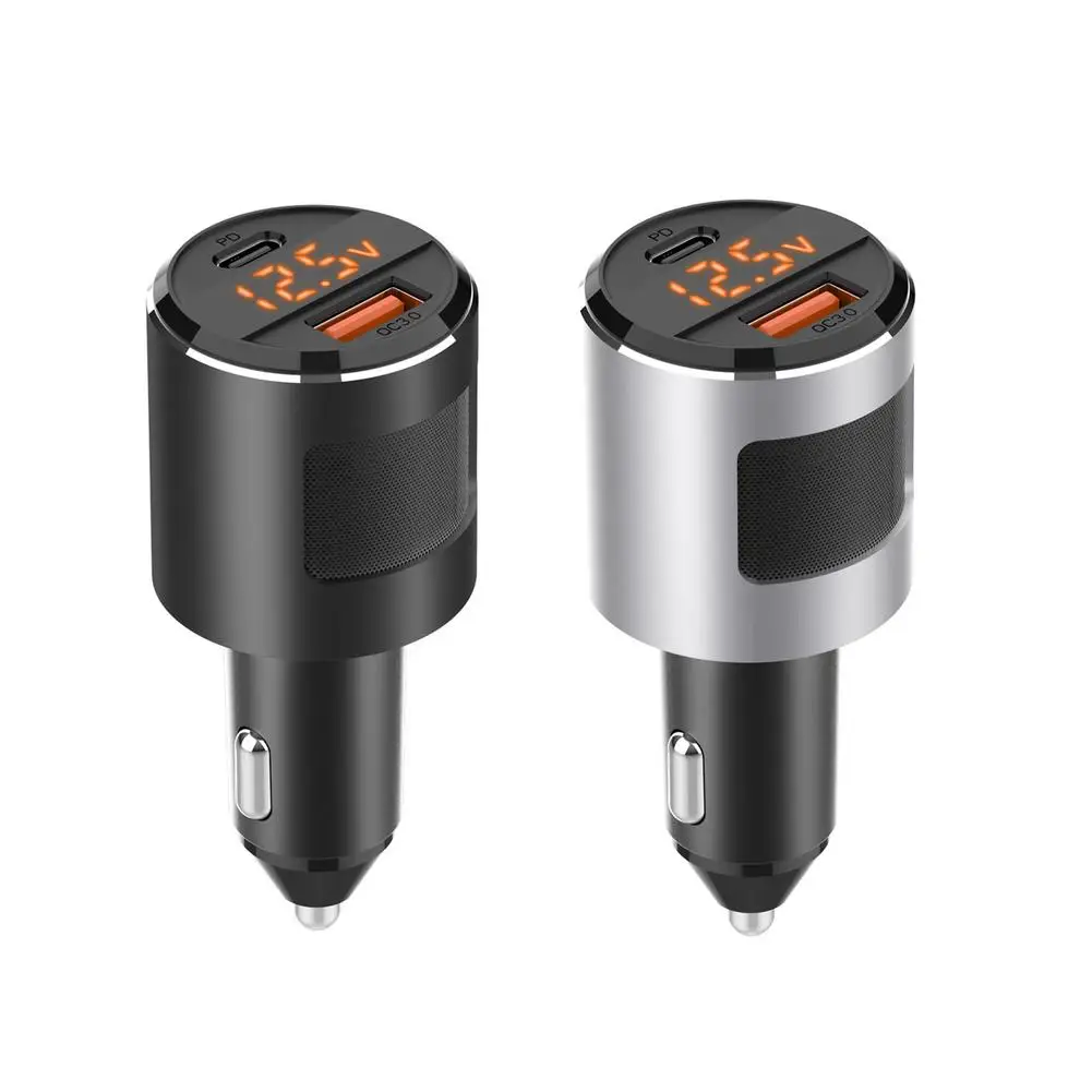 

65 Вт USB C автомобильный Зарядное устройство мини-устройство для автомобиля с двумя портами USB Зарядное устройство PD3.0 QC3.0 двойной Порты и разъ...
