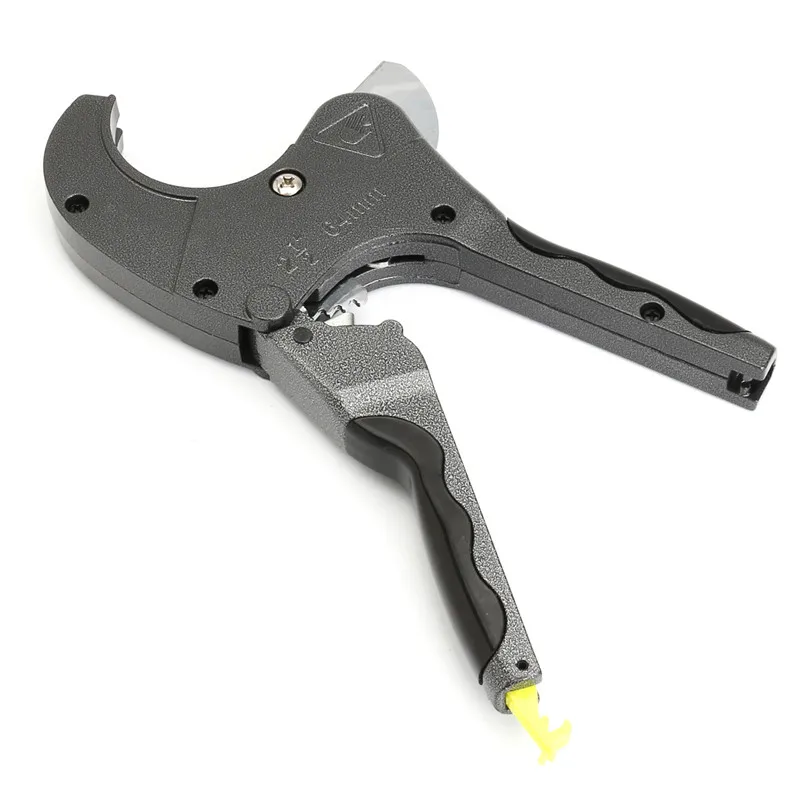 

PVC PU PP-P PE Plastic Pipe Cutter Aluminum Alloy Body Stainless Steel Blade Scissors Cut 64mm With Ratchet Gear Easy