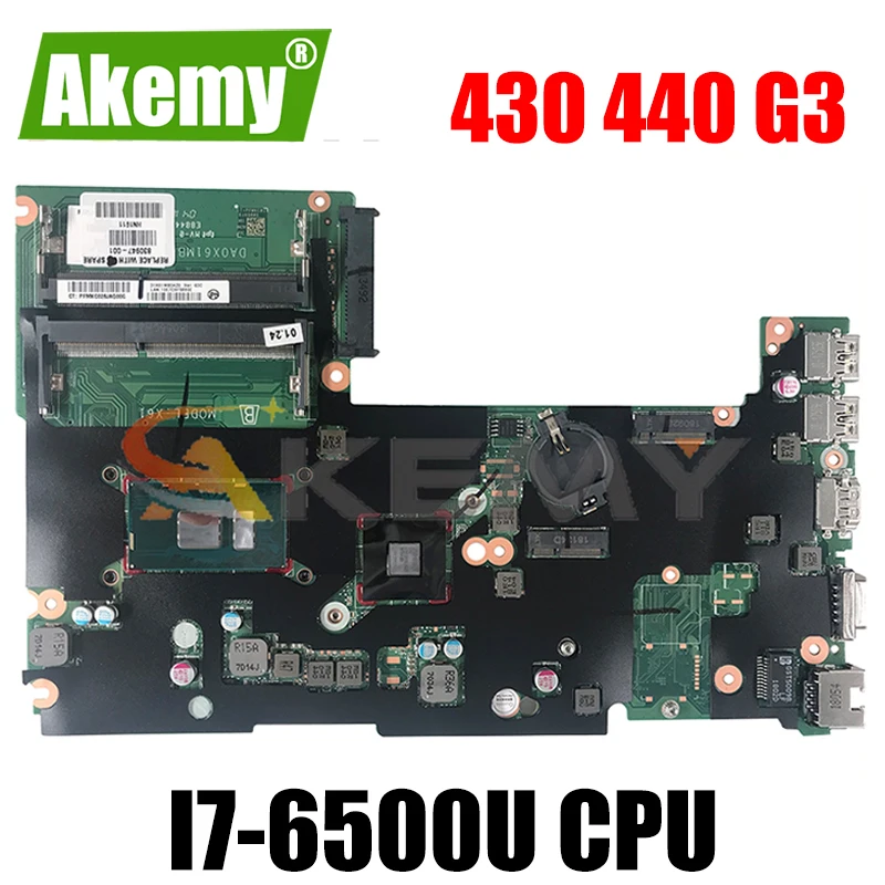 

Для HP Probook 430 440 G3 830940-601 DA0X61MB6G0 SR2EZ I7-6500U DDR3L Тетрадь материнская плата полный тест 100% работы