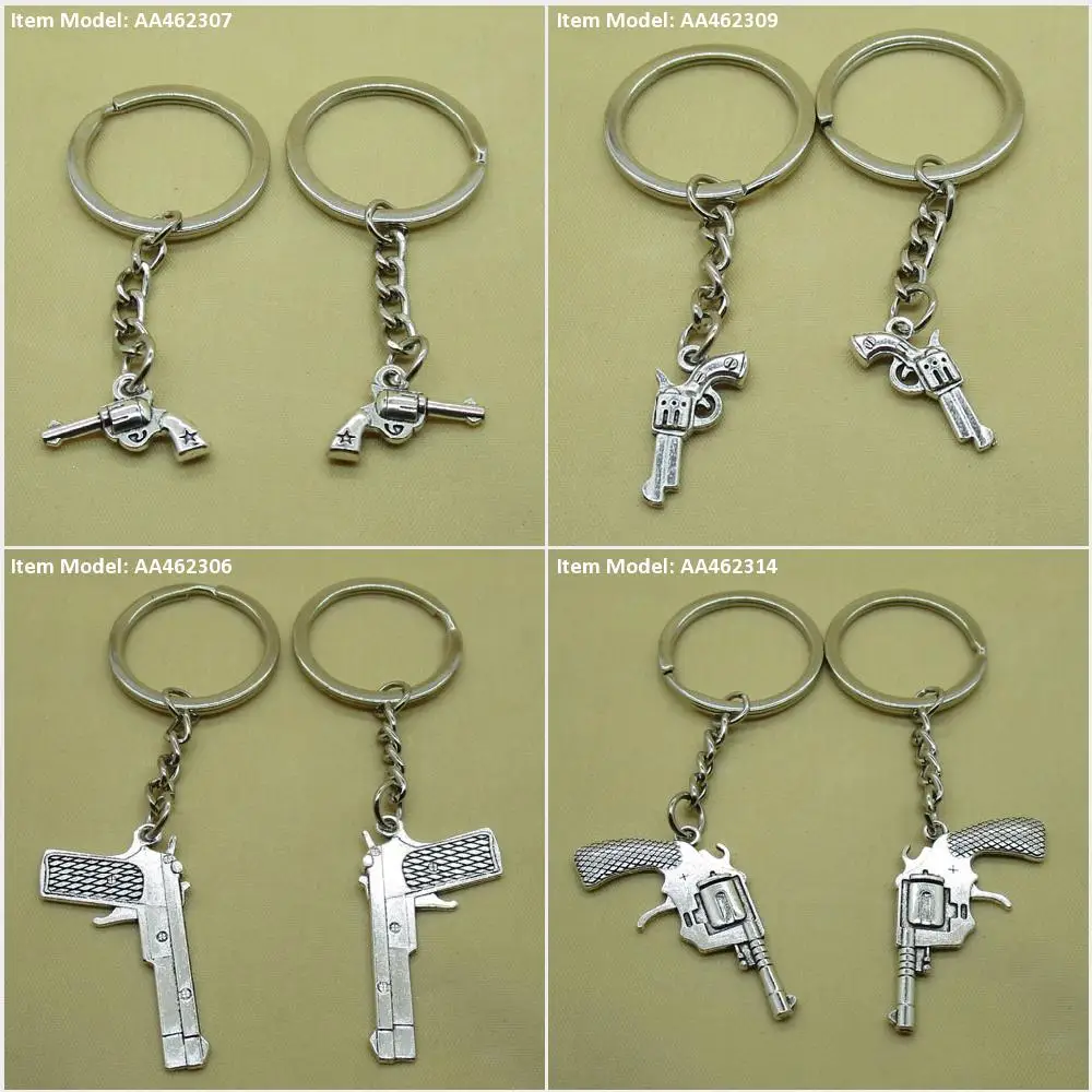 Брелок пистолет револьвер сумка талисманы Цепочки Кольца Для Ключей|Брелоки| |