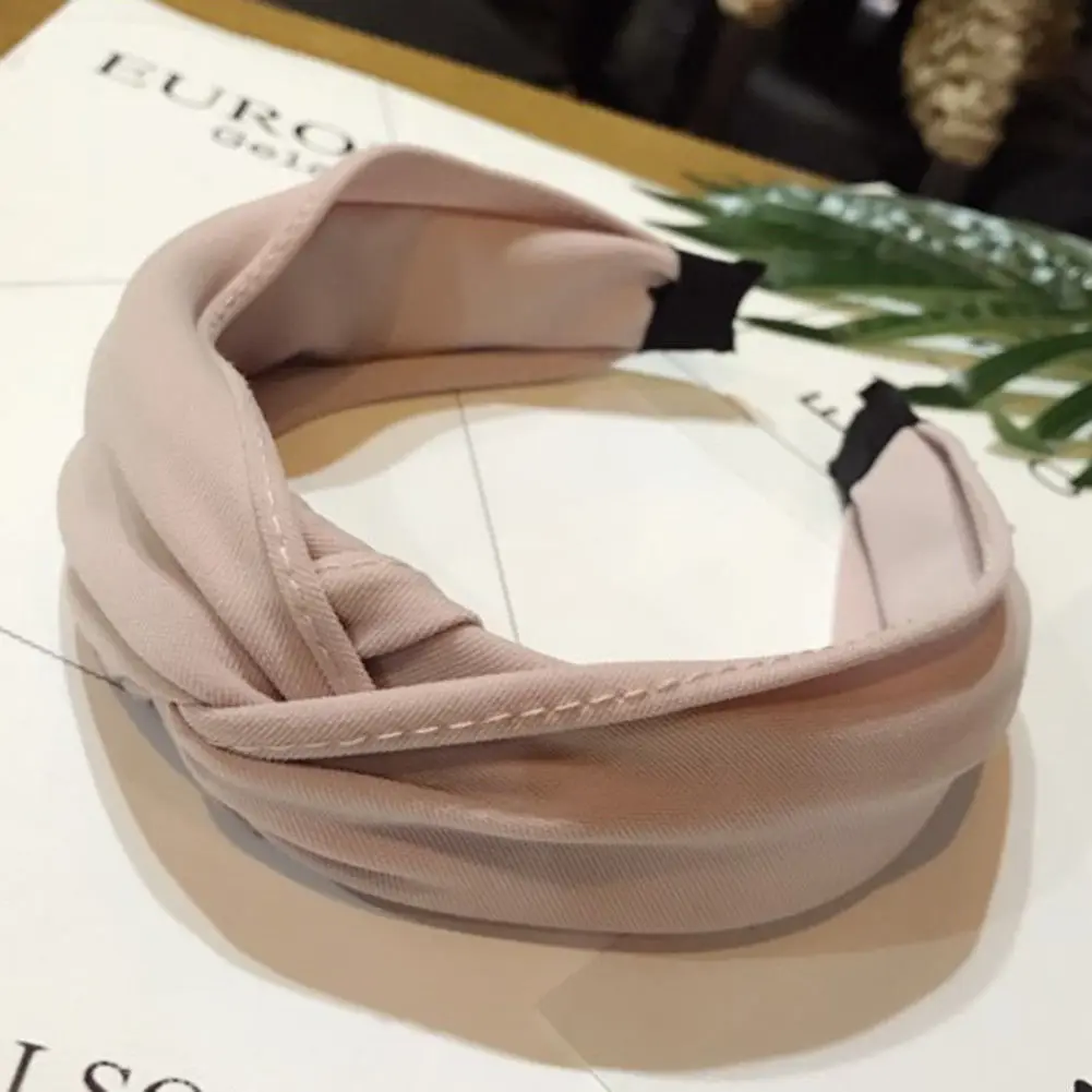 1 шт. однотонная повязка для волос бант перекрестная завязка тканевая на голову