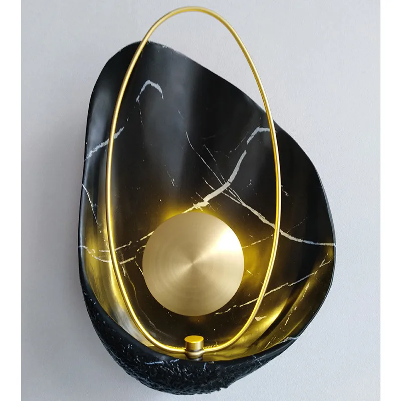 Креативный современный в форме ракушки светодиодный настенный светильник ТВ фон