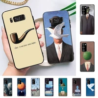 yndfcnb rene magritte phone case for samsung note 5 7 8 9 10 20 pro plus lite ultra a21 12 02