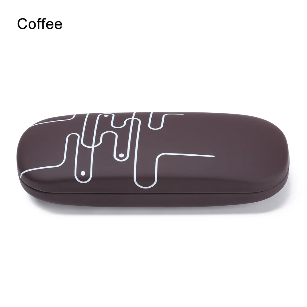 coffee 1 шт., новинка, модные очки из искусственной кожи для глаз, жесткий защитный чехол для мужчин, женщин и детей, Чехол для очков для чтения, портативный чехол для солнцезащитных очков - Color: coffee