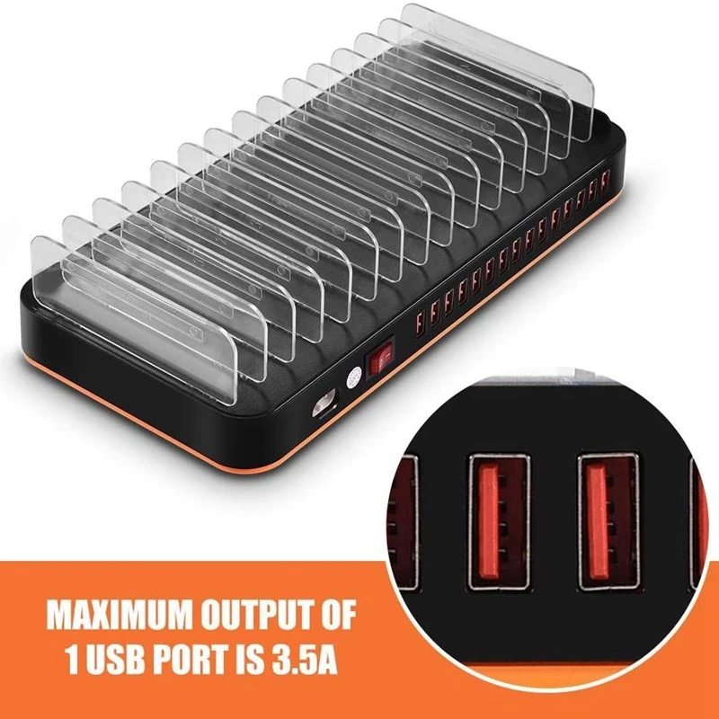 

100W Multi USB Charger 15 Port USB Fast Charger Quick Charge Charging for iPhone Samsung EU Plug