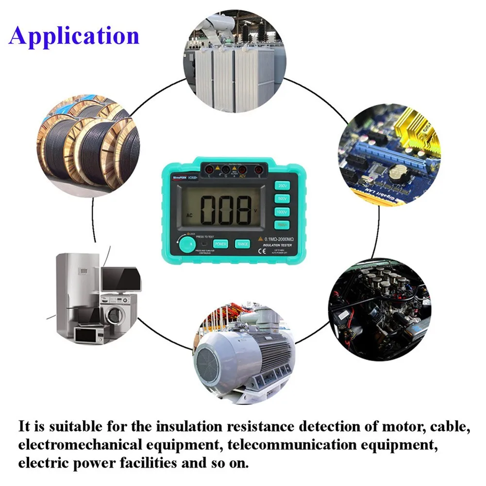 

VC60B+ Professional Digital Multimeter Voltmeter Measuring Instrument Insulation Resistance Unit Tester Meter Electric Tools