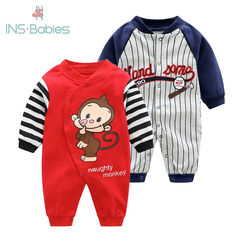 Новинка 2020 Детские хлопковые комбинезоны детской пижамы костюмы в виде животных