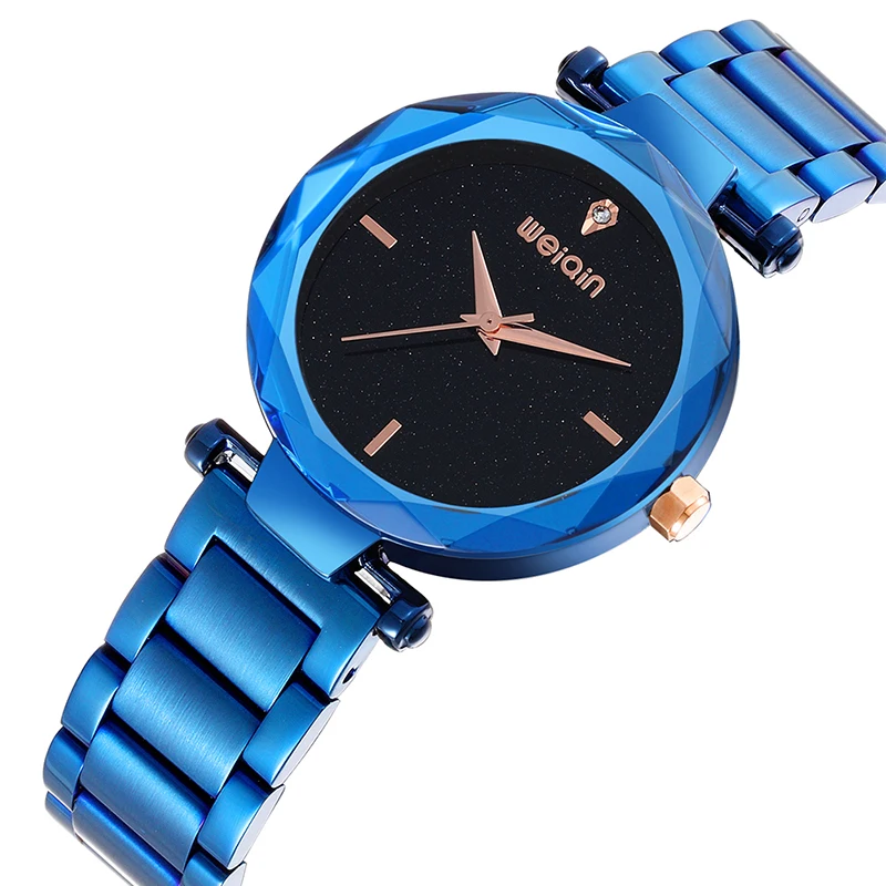 Часы Weiqin брендовые модные женские часы Стразы Star циферблат наручные из