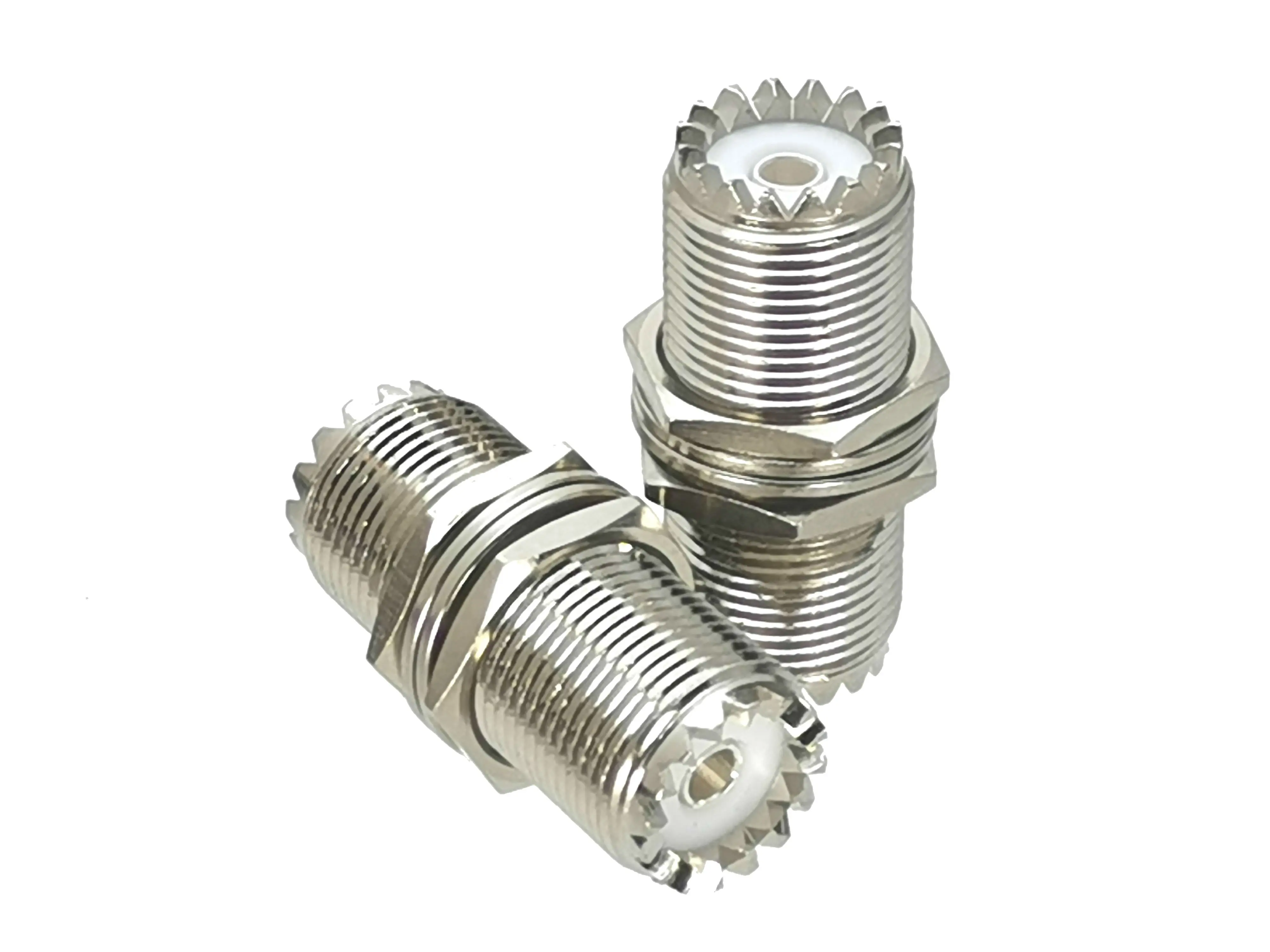 10Pcs Connector UHF SO239 Female Jack Bulkhead to Nut RF Adapter Coaxial High Quanlity | Строительство и ремонт