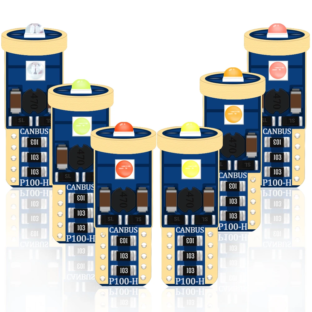 2 шт. Автомобильные светодиодные лампы Canbus T10 W5W 194 3SMD 3030 6000K | Автомобили и