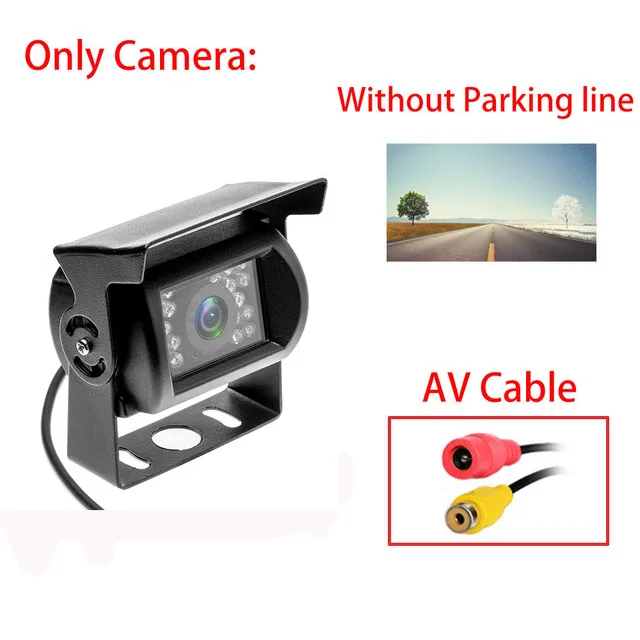 AMPrime Bus& Truck Backup Camera Waterproof 18 IR LED Car Rear Vehicle Camera 12V Reversing Parking Rearview Cam Night Vision - Название цвета: Camera Only (PAL)