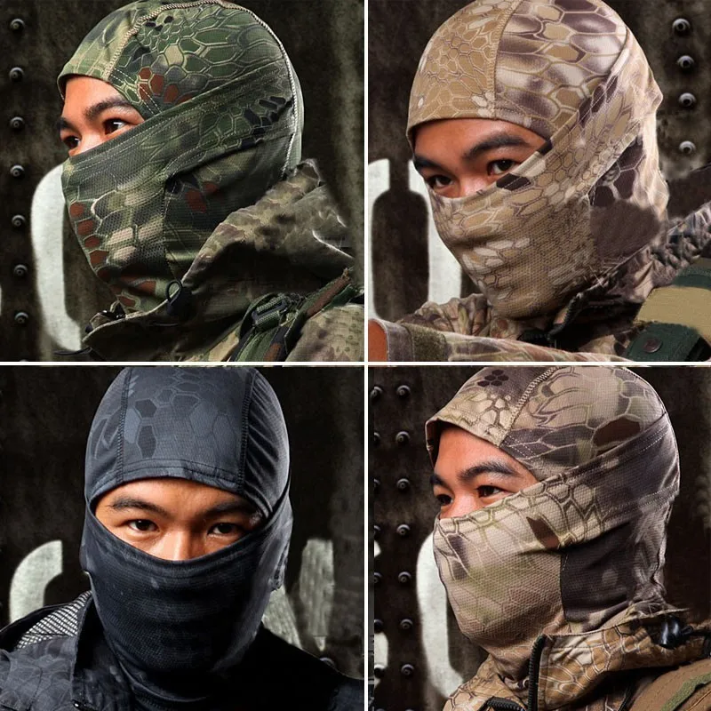 SINAIRSOFT Rattlesnake Tactical Airsoft Wargame Breathing Dustproof Face Balaclava Hood Motorcycle Ski Cycling Hunting Full | Спорт и