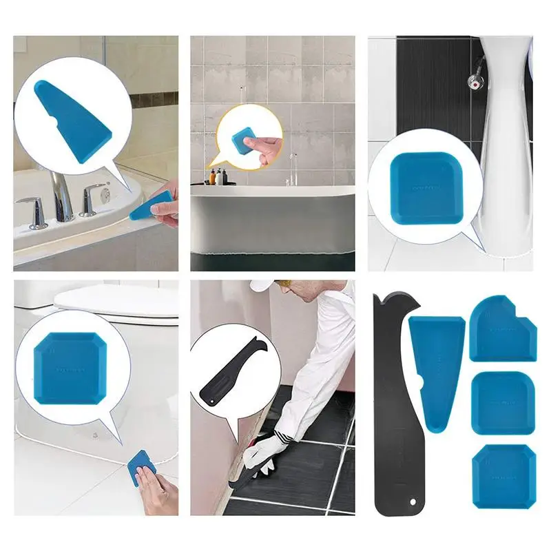 5Pcs Scraper Tool Caulking Window Door Silicone Sealant Spreader Spatula Cleaning Tile Dirt Floor Kit | Дом и сад