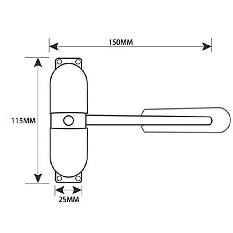1 комплект 20-70 кг черный Регулируемый дверной прибор с пружинным креплением