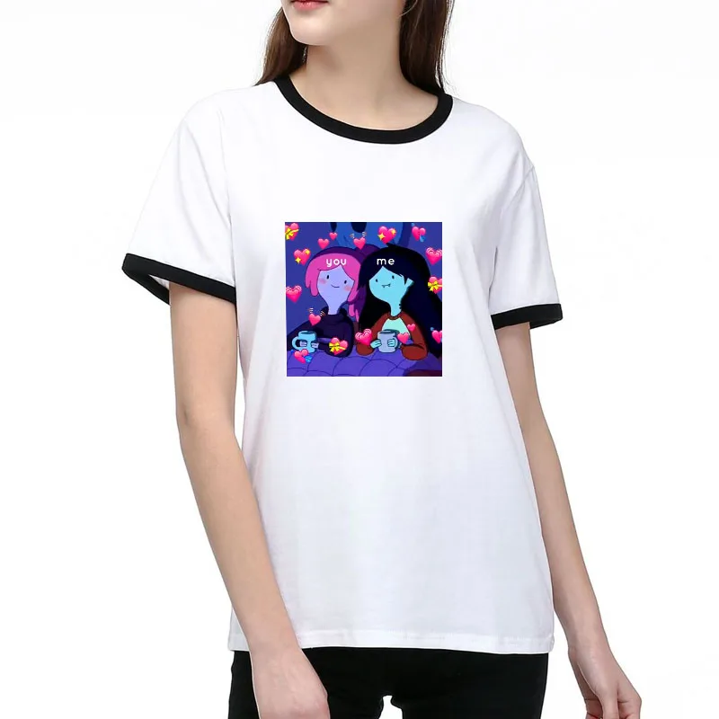 

Cute Korea Ulzzang cat love heart dog print new summer short-sleeved tops tees casual loose large size spoof couple T-shirt