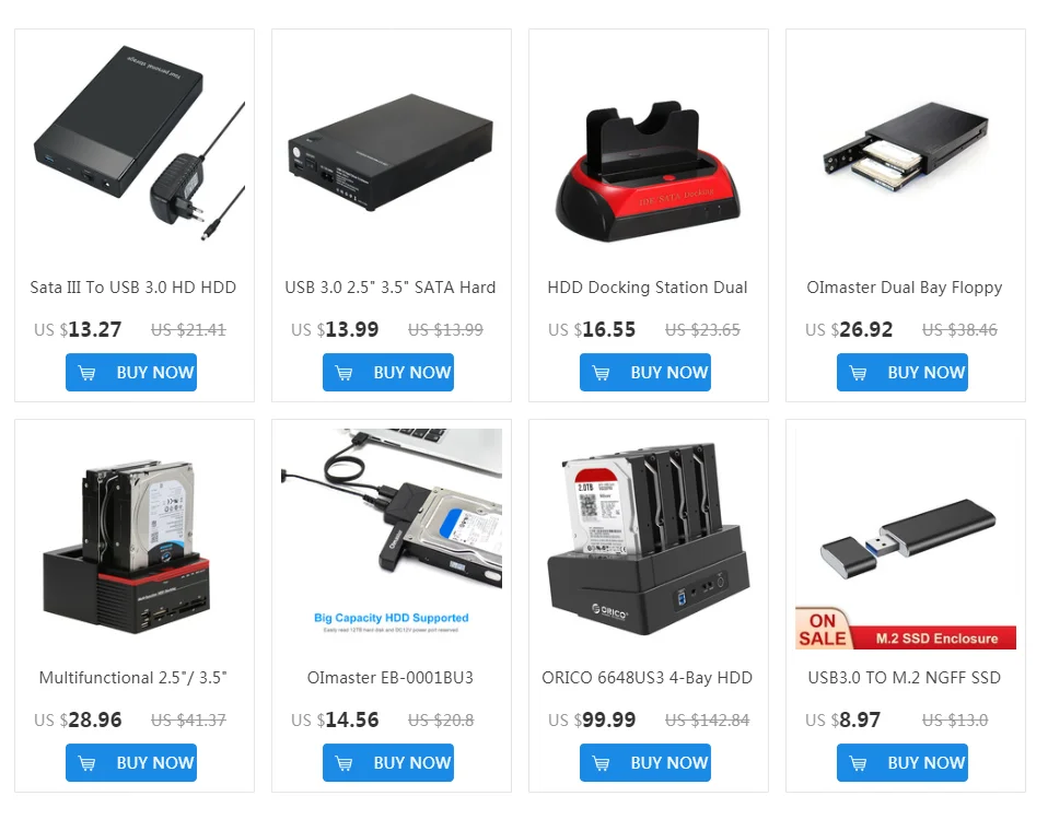 Корпус для жесткого диска USB3.0, док-станция для жесткого диска 2,5/3,5 дюйма, HDD SSD для телевизора/компьютера/PS4