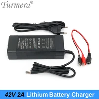 turmera 42v 2a lithium battery charger cc cv mode smart charging indicator for 10s 36v electric bike and e scooter batteries use