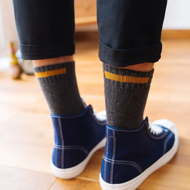 Внизу партия из 5 пар в партии зимние теплые толстые носки шерсти мериноса Для