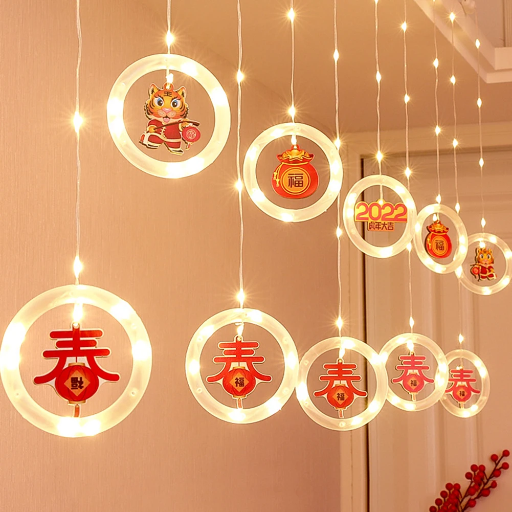 

LED New Year Lights Holiday Festival Party Hanging Light Pendant Cute Cartoon Pattern Lamps for Holiday Kids Gifts