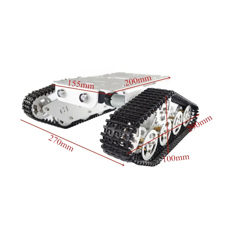 Металлический бак шасси с механическими кнопками коготь RC гусеничные