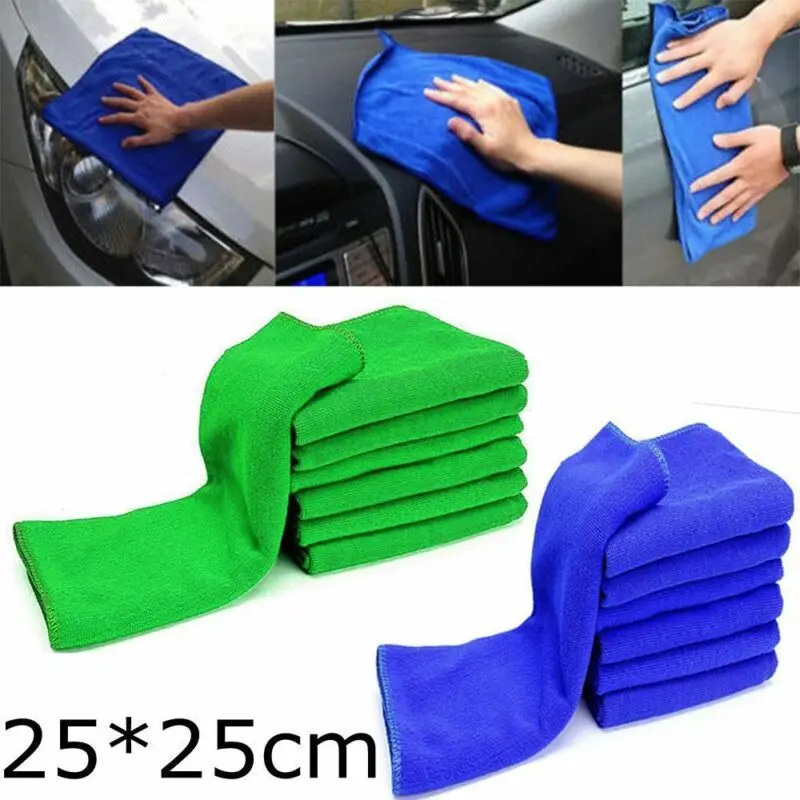 10 x LARGE MICROFIBRE CLEANING AUTO CAR DETAILING SOFT CLOTHS WASH TOWEL DUSTER | Дом и сад