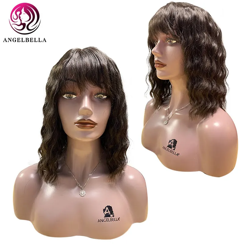 Angelbella 100% бразильские волосы Remy парики шелковая основа полная машина сделал парик