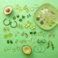 yada 2020 retro ins matcha green earrings design geometri big circle hoop earring for women jewelry crystal earrings er200172