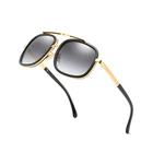 Солнцезащитные очки VISION Square Pilot для мужчин, для вождения, 2018, мужские роскошные брендовые солнцезащитные очки для мужчин, металлические дизайнерские зеркальные очки с крутыми оттенками в стиле ретро