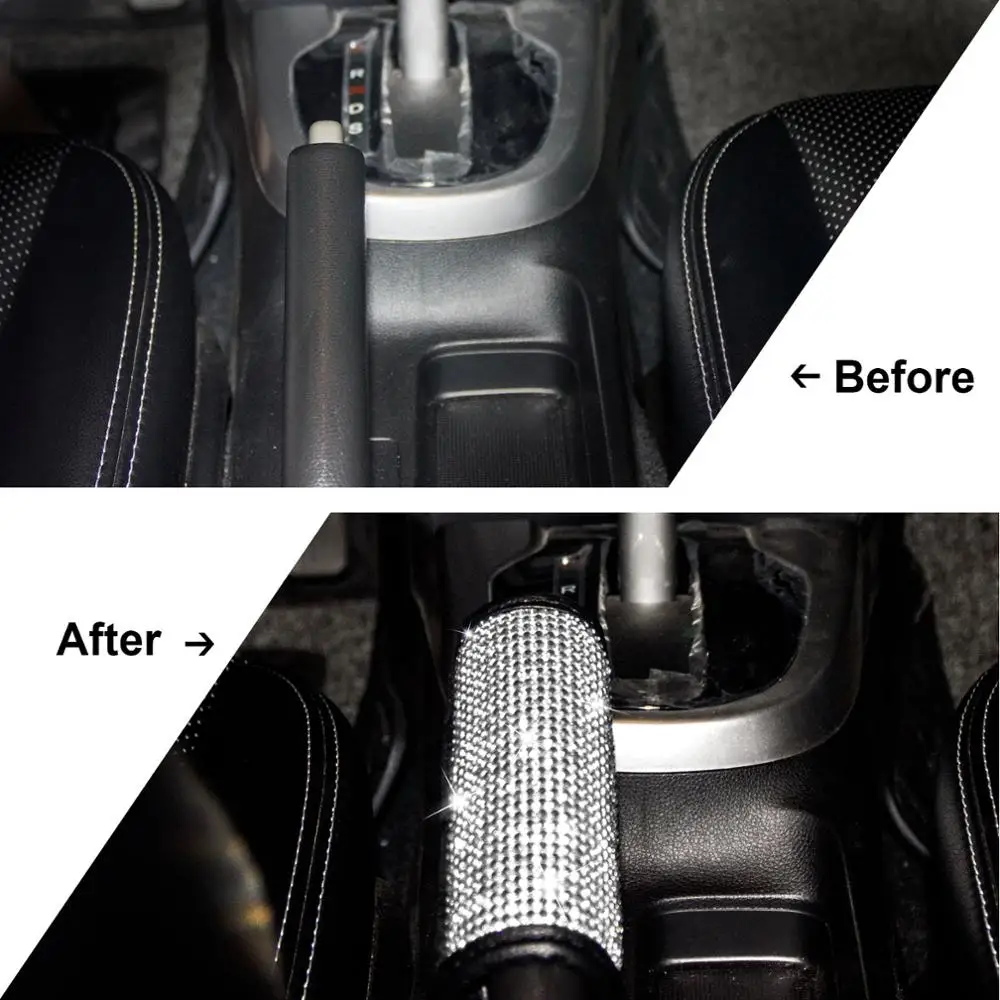 Чехол ручного тормоза автомобиля с кристаллами алмаза ручка переключения