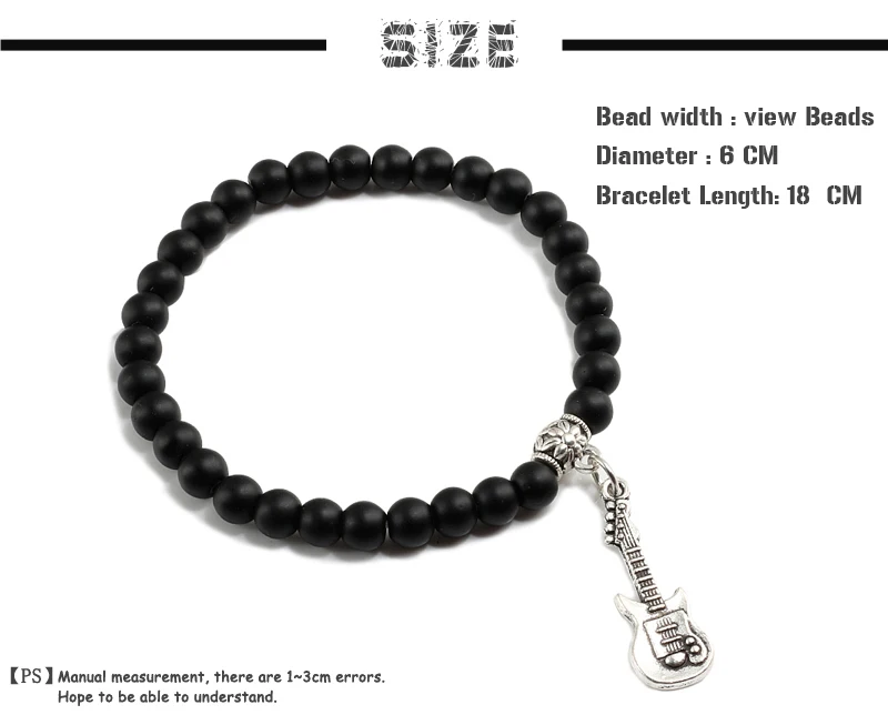 Pulsera классические бусы из природного камня браслеты и 6 мм эластичный кулон hombre