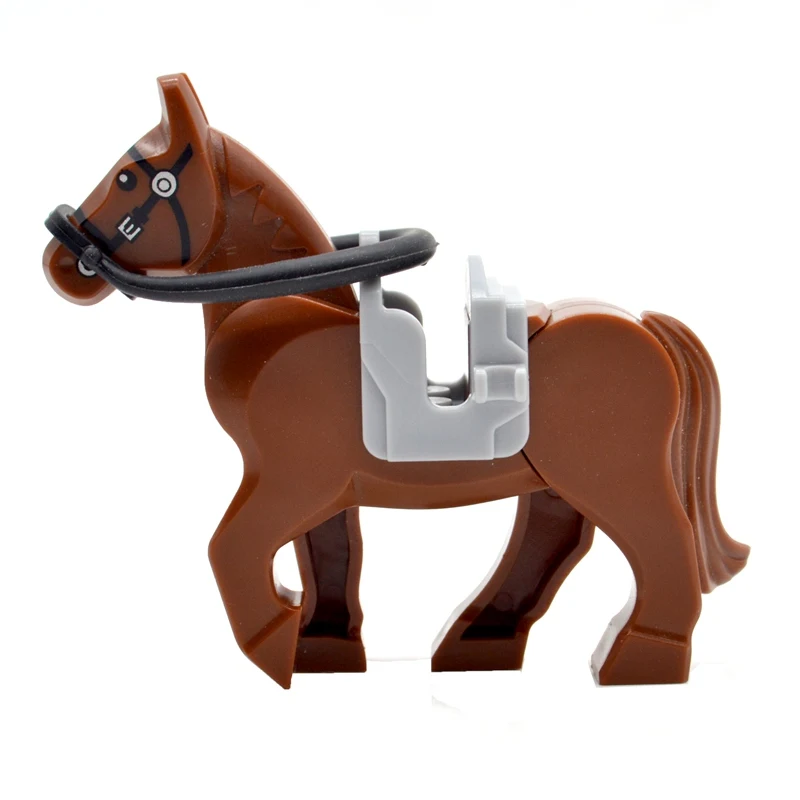 1 WW2 конструктор Военные лошади с седлом кубики MOC часть военные аксессуары