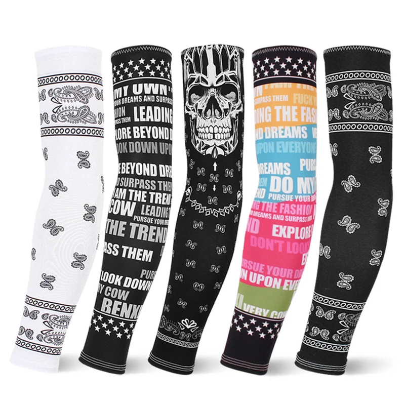 Летняя охлаждающая манжета на руку с принтом кешью и орехом наружная Защита от