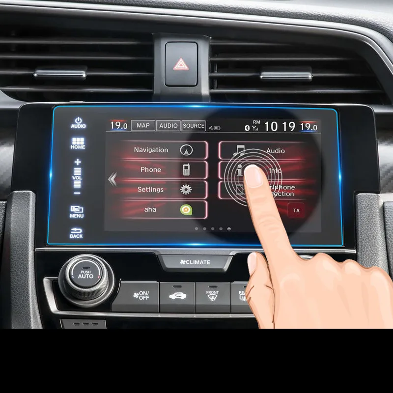 

for Honda Civic 2019 Car Navigation Screen Protector Central Control Display Screen Tempered Glass Screen Protective Film