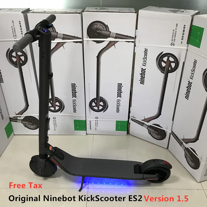 Ninebot KickScooter ES2 версия 1,5 25 км/ч легкий умный Электрический Скутер Складной Ховерборд двойной тормоз длинный скейт