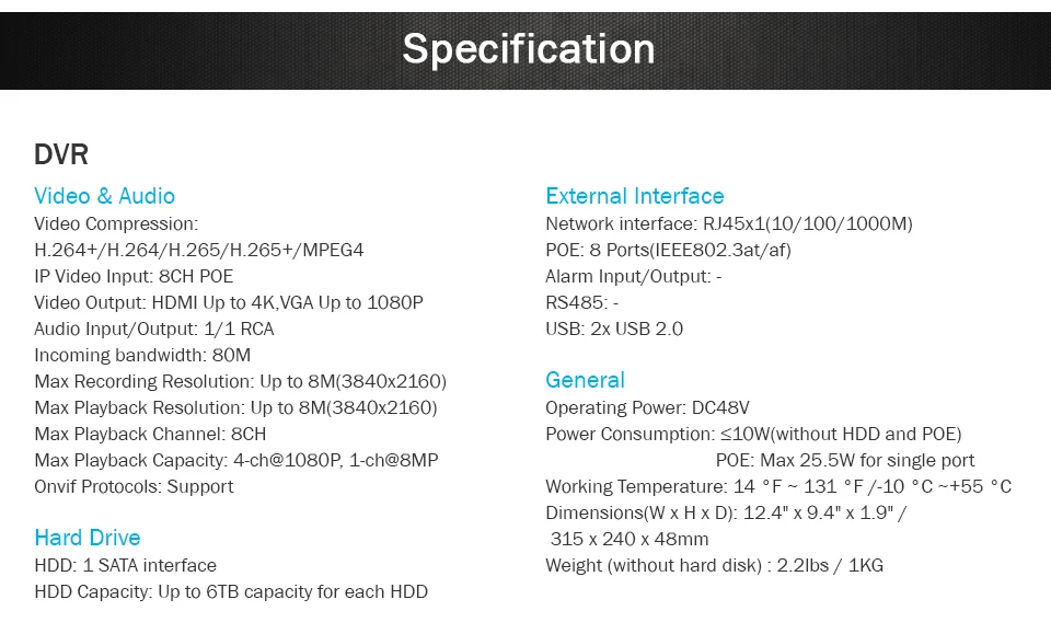 ANNKE 8CH 4K Ultra HD POE сетевая видео система безопасности 8MP H.265+ NVR с 4X8 Мп Всепогодная ip-камера поддержка 128G TF карта