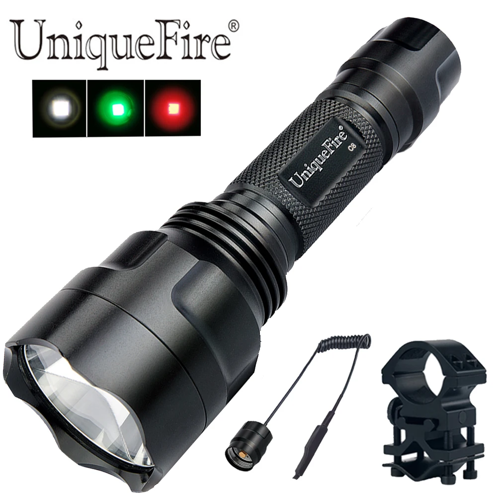 Светодиодный фонарик UniqueFire C8 XPE портативный мощный фонарь с 3 режимами лампа