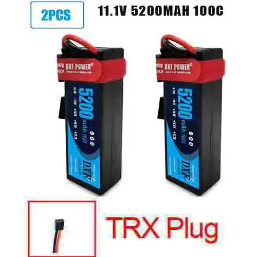 DXF 2 шт батарея lipo 2S 3S 7000mah 3500mah 11,1 V 5200mah Hardcase 100C 200C 11,1 V 2700mah 30C для дрона вертолета 1/8 RC автомобиля - Цвет: 2PCS5200SOFTRX