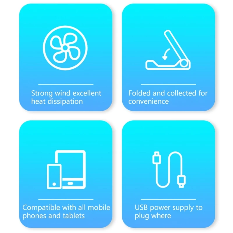 

Foldable Phone Radiator Cooler Fan Heatsink Cell Phone Cooling Bracket for Tablets