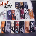 Женский шёлковый шарф с лентами для волос и принтом животных