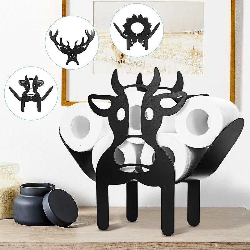 home iron roll papertowel holder blackflowercows crafts bathroom rack ornaments toilet roll holder kitchenbathroom accessories free global shipping
