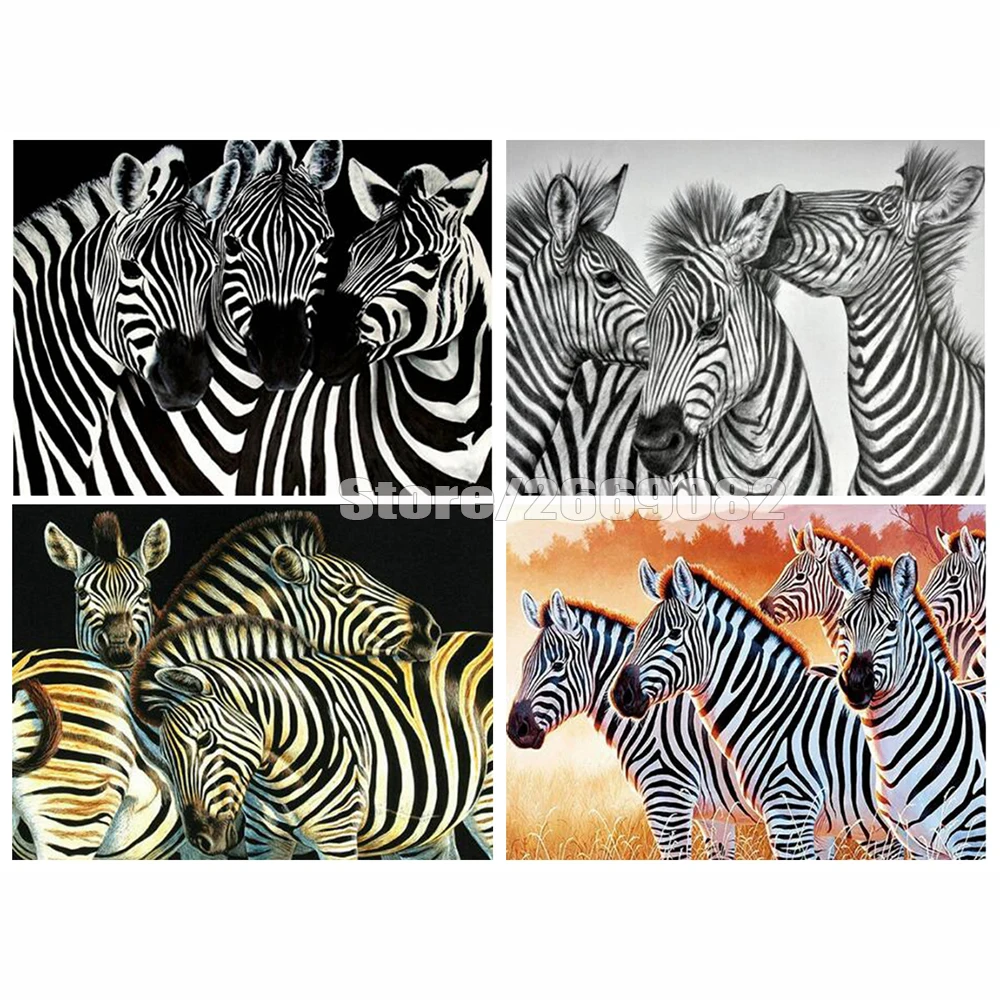 

Алмазная вышивка, мозаика, Зебра, сделай сам, украшение, полная квадратная дрель, алмазная живопись, животное, 5D, полный набор, подарок ручной...