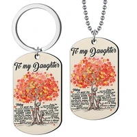 2022 new color printing military brand to my daught necklace accessories key chain family accessories can be customized
