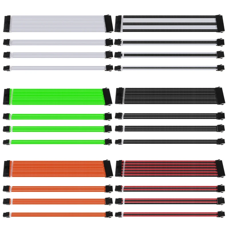 

1Set 30/40cm A-TX Basic Extension Cable PC GPU CPU Power Supply Wire Computer Connectors 24-PIN 8-PIN 6PIN 4+4PIN