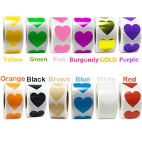 11 colors 500pcs love heart shaped sticker can writing for scrapbooking package gift seal label birthday party supply stationery
